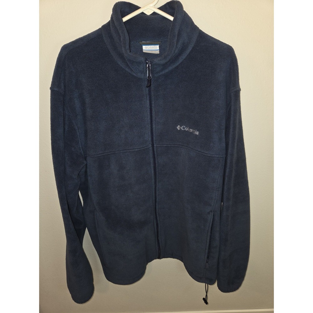Columbia Sweater Mens‎ XL Blue Fleece Full Zip Mock Neck Outdoor BRAND NEW!!